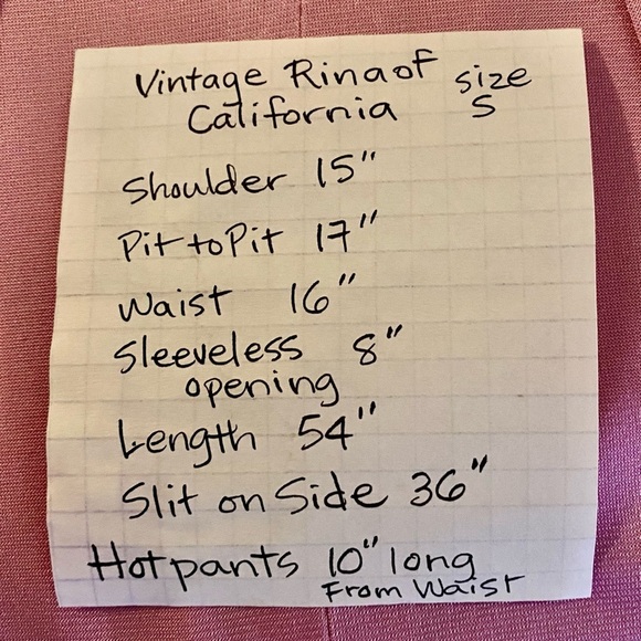 Vintage Rina California Maxi Dress Lilac color with matching Hot Pants Size S - Picture 14 of 14